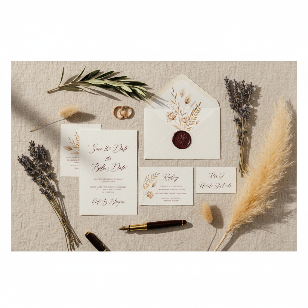 Faire-part mariage Belgique - papeterie et calligraphie